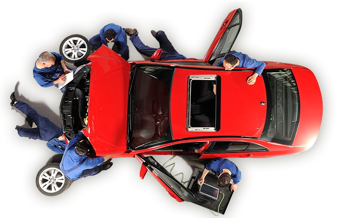 Carro em atendimento no Centro Automotivo Overcar